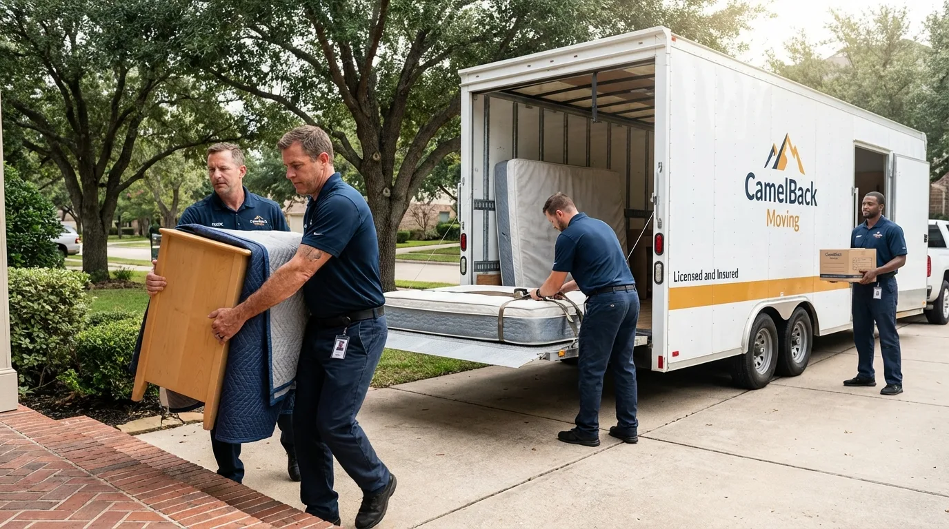 Crew loading residential truck for cross-state move from Sea Isle City, NJ