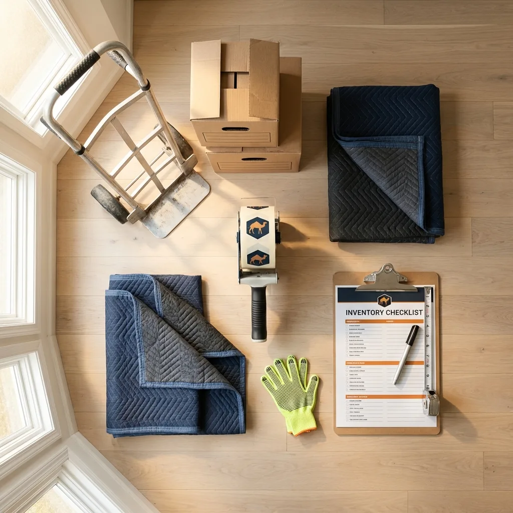 Professional moving supplies and packing materials layout for Sea Isle City residential relocations